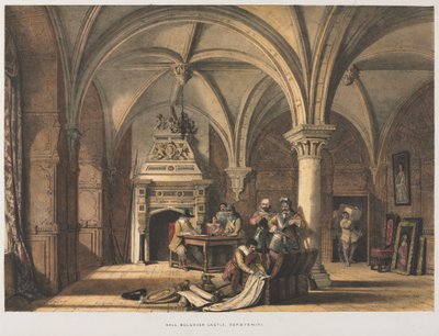 Salon, Bolsover Kalesi, Derbyshire by Joseph Nash