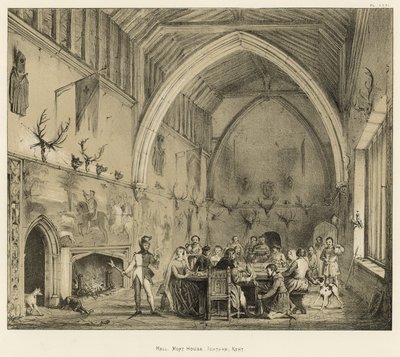 Salon, Hendek Evi, Ightham, Kent by Joseph Nash