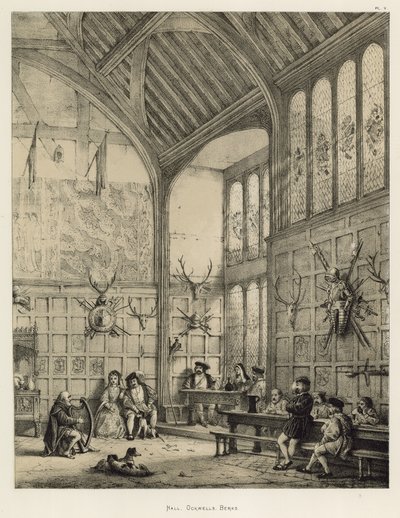 Hall, Ockwells, Berks  by Joseph Nash