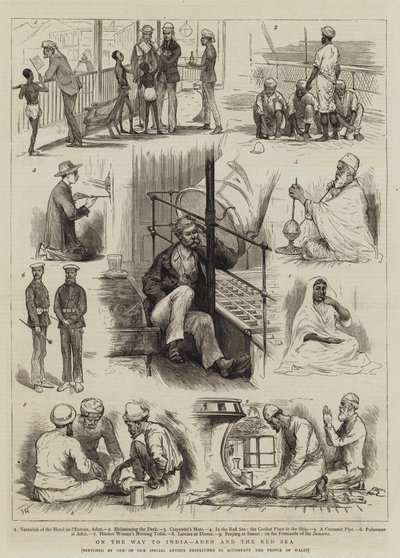 Hindistan, Aden ve Kızıldeniz Yolunda by Joseph Nash