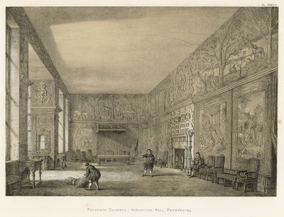 Varlık Odası, Hardwicke Hall, Derbyshire by Joseph Nash