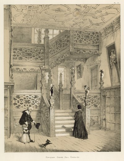 Merdiven, Mürettebat Salonu, Cheshire by Joseph Nash