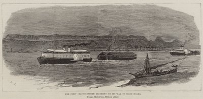Wady Halfa Yolunda İlk Staffordshire Alayı by Joseph Nash