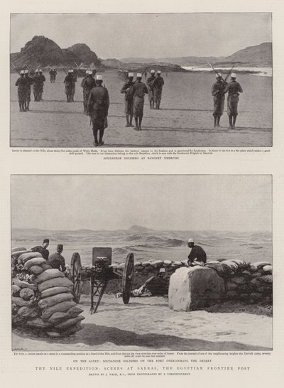 Nil Seferi, Mısır Sınır Karakolu Sarras'tan Manzaralar by Joseph Nash