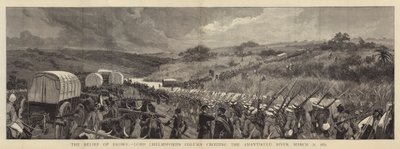 Ekowe Rölyefi, Lord Chelmsford'un Amantikulu Nehri'ni geçen Sütunu, 31 Mart 1879 by Joseph Nash