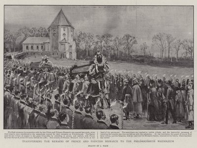 Prens ve Prenses Bismarck'ın Kalıntılarının Friedrichsruh Mozolesi'ne nakledilmesi by Joseph Nash