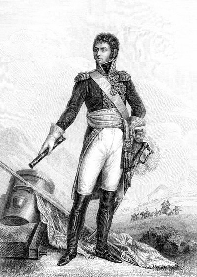 Mareşal Jean-Baptiste-Jules Bernadotte, İsveç Kralı XIV. Charles (gravür) by Joseph Nicolas (after) Jouy