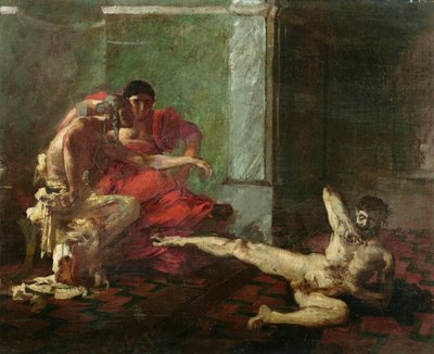 Locusta Bir Köle Üzerinde Zehir Testi, c.1870-80 by Joseph Noel Sylvestre