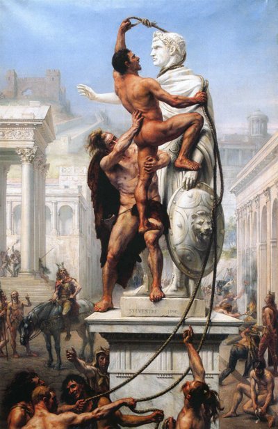 Vizigotlar tarafından Roma'nın Yağmalanması, 410, 1890 by Joseph Noel Sylvestre