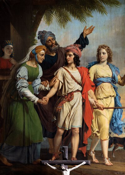 Genç Tobias'ın Jozef Paelinck tarafından ayrılışı, 19. yüzyılın ilk yarısı (petrol) by Joseph Paelinck