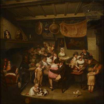 Eccles Wakes: Ale-House Interior (tuval üzerine yağlıboya) by Joseph Parry