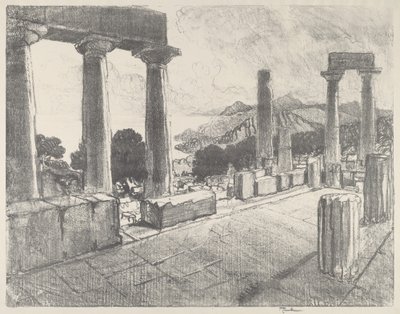 Aegina, Kara Orman by Joseph Pennell