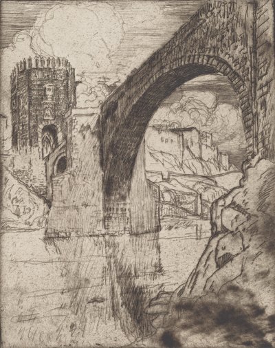 Alcantara Köprüsü Kemeri, 1904. by Joseph Pennell