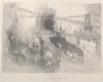 Savaş Gemisi Eve Dönüş, 1917. by Joseph Pennell