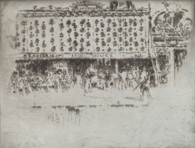 Brasserie, Au Lion Rouge, 1893. by Joseph Pennell