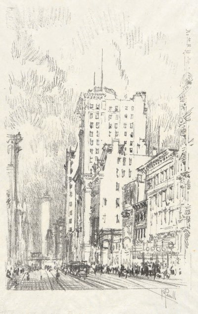 Broadway Üstü 23. Cadde, Iconophile Club Koleksiyonunda 11. by Joseph Pennell