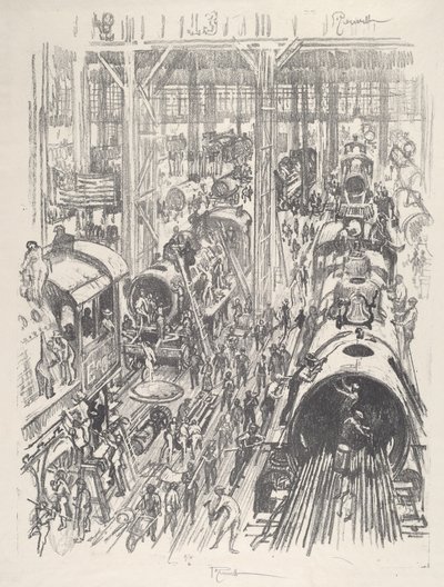 Müttefikler için İnşaat Motorları by Joseph Pennell