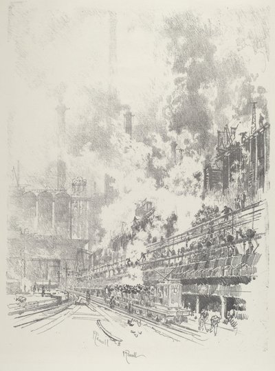 Yan Ürünler, 1916. by Joseph Pennell