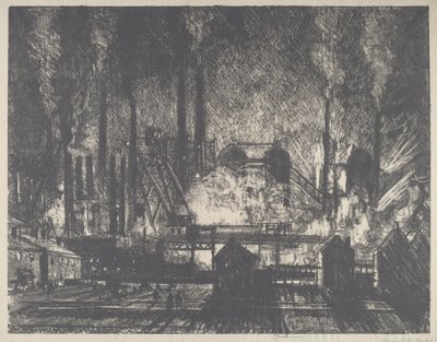 Vardiyaları Değiştirmek, Charleroi by Joseph Pennell