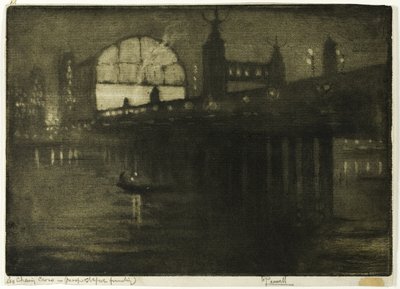 Geceleri Charing Cross by Joseph Pennell
