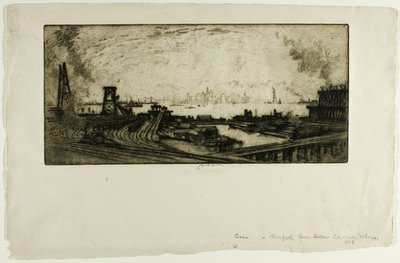 Kömür Rıhtımları, Staten Island, No. II by Joseph Pennell