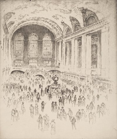 Concourse, Grand Central, New York, 1919. by Joseph Pennell