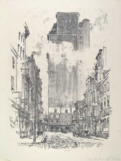 Aşağı Sansom Caddesi by Joseph Pennell