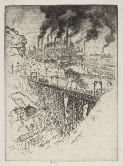 Edgar Thomson İşleri, Bessemer by Joseph Pennell