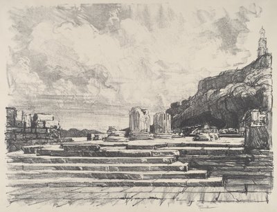 Eleusis, Tapınağın Kaldırımı, 1913. by Joseph Pennell