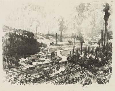 İngiliz Savaş Çalışması: Mühimmat İşleri by Joseph Pennell