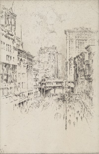 Kırk İkinci Sokak, 1904. by Joseph Pennell