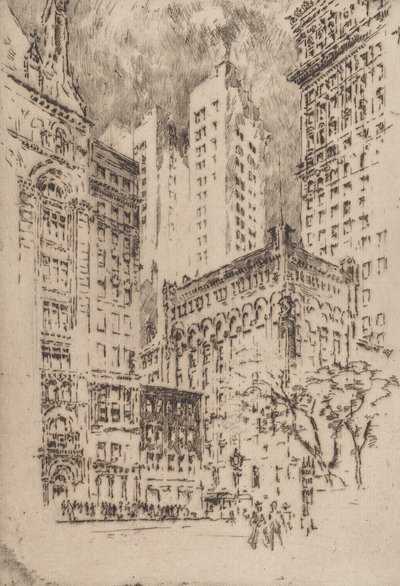 Dört Katlı Ev, 1904. by Joseph Pennell