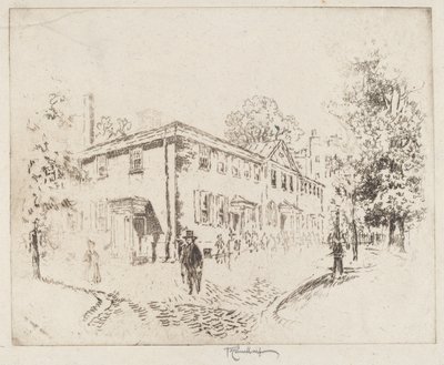 Dördüncü Cadde, Toplantı Evi, Philadelphia by Joseph Pennell