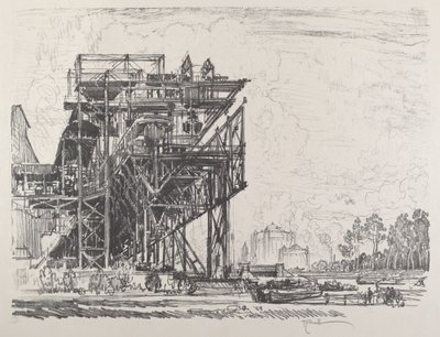 Kanaldan Gaz İşleri, Berlin by Joseph Pennell