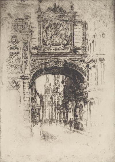 Büyük Saat, Rouen, 1907. by Joseph Pennell