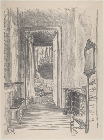 Yatak Odasına Koridor, Stenton by Joseph Pennell