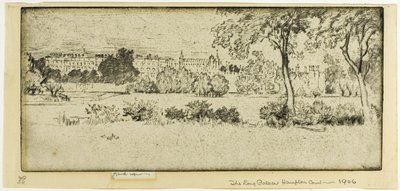 Hampton Court, Uzun Saray by Joseph Pennell