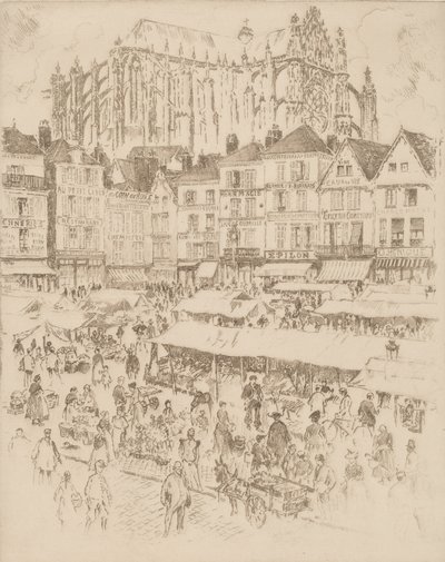 Yer, Beauvais, 1907. by Joseph Pennell