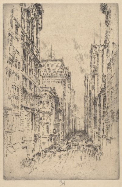 Aşağı Broadway by Joseph Pennell