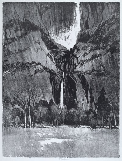 Aşağı Şelaleler, Yosemite by Joseph Pennell