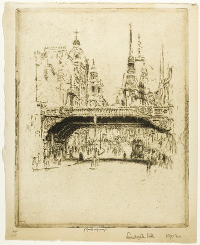 Ludgate Tepesi by Joseph Pennell