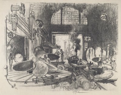 Pervane Bıçakları Yapımı, 1917. by Joseph Pennell
