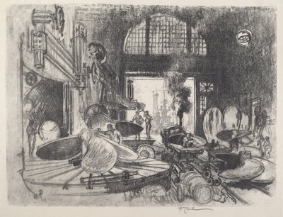 Pervane Bıçakları Yapımı, 1917. by Joseph Pennell