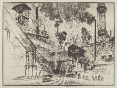 Madenin Ağzı, Ruhrort, Oberhausen yakınlarında by Joseph Pennell