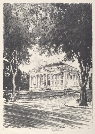 Ulusal Kızıl Haç Karargahı, Washington, 1919. by Joseph Pennell