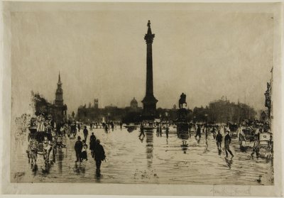 Nelson Anıtı, Trafalgar Meydanı, Londra by Joseph Pennell
