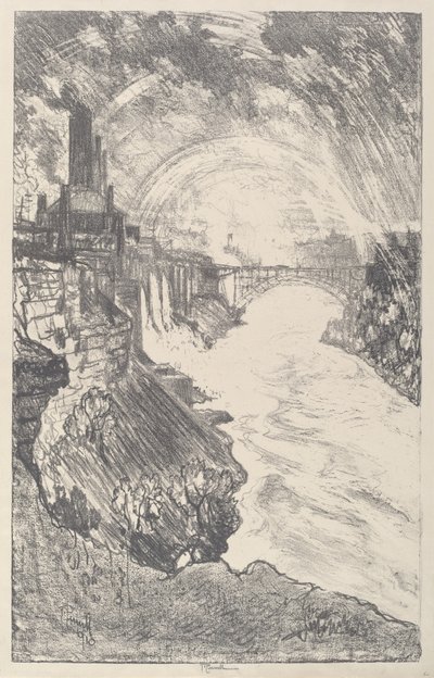 Niagara Gökkuşağı by Joseph Pennell