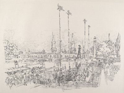 Oberbaum Köprüsü, Berlin by Joseph Pennell