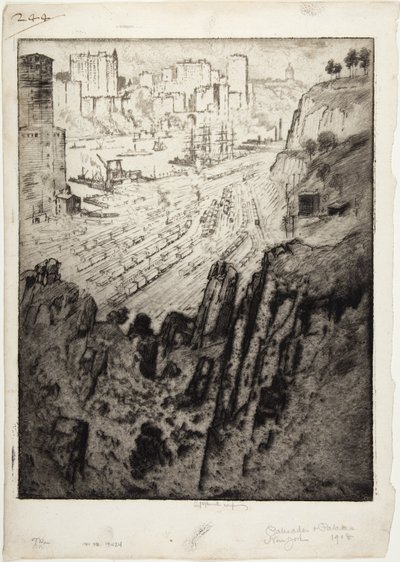 Palisades ve Saraylar by Joseph Pennell