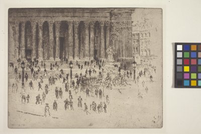 Kaldırım, St. Paul'S, Londra (gravür) by Joseph Pennell